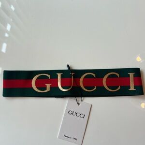 Lux headband with gorgeous gold lettering.